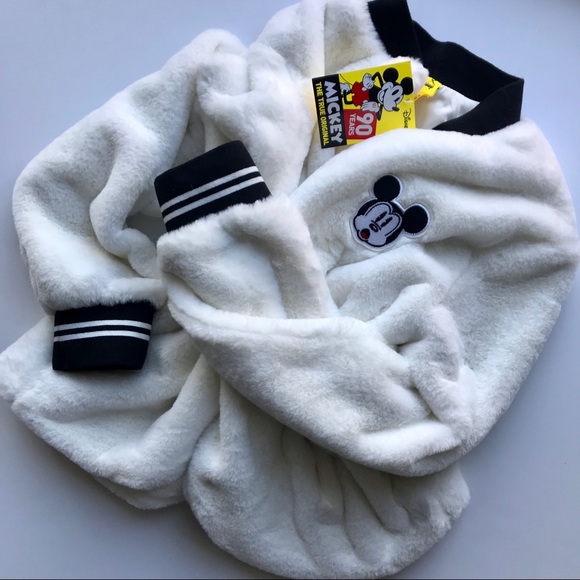 Disney Jackets & Blazers - Mickey Mouse faux fur bomber jacket